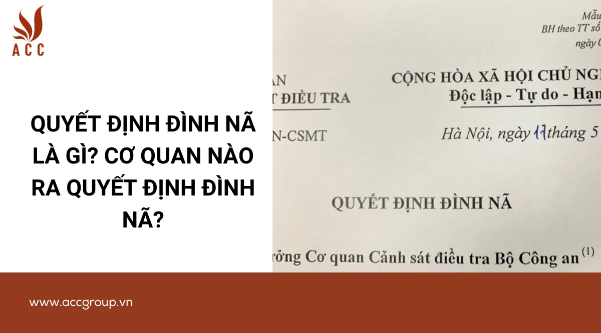 Quyết định đình nã là gì Cơ quan nào ra quyết định đình nã