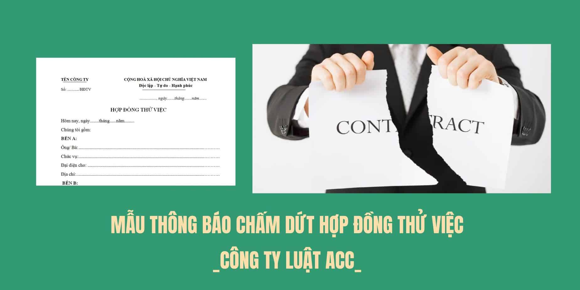 Mẫu thông báo chấm dứt hợp đồng thử việc Mới 2022