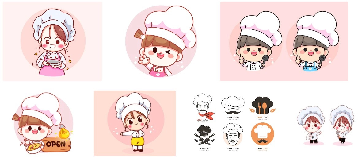 Thiết kế logo Chibi Cute siêu nghộ nghĩnh đáng yêu