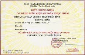 Tìm hiểu cách làm giấy chứng nhận vệ sinh an toàn thực phẩm