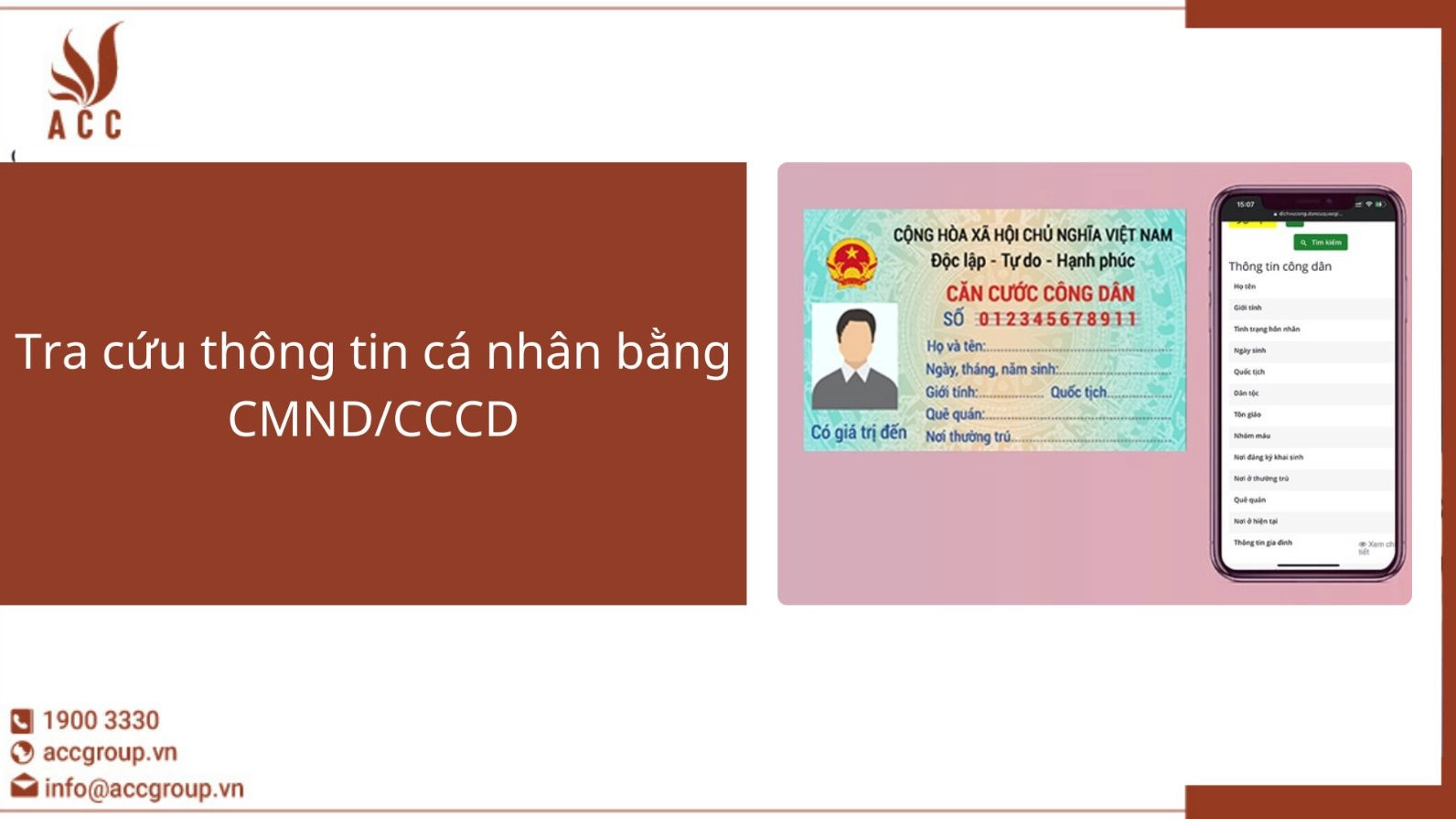 Tra cứu thông tin cá nhân bằng CMND/CCCD