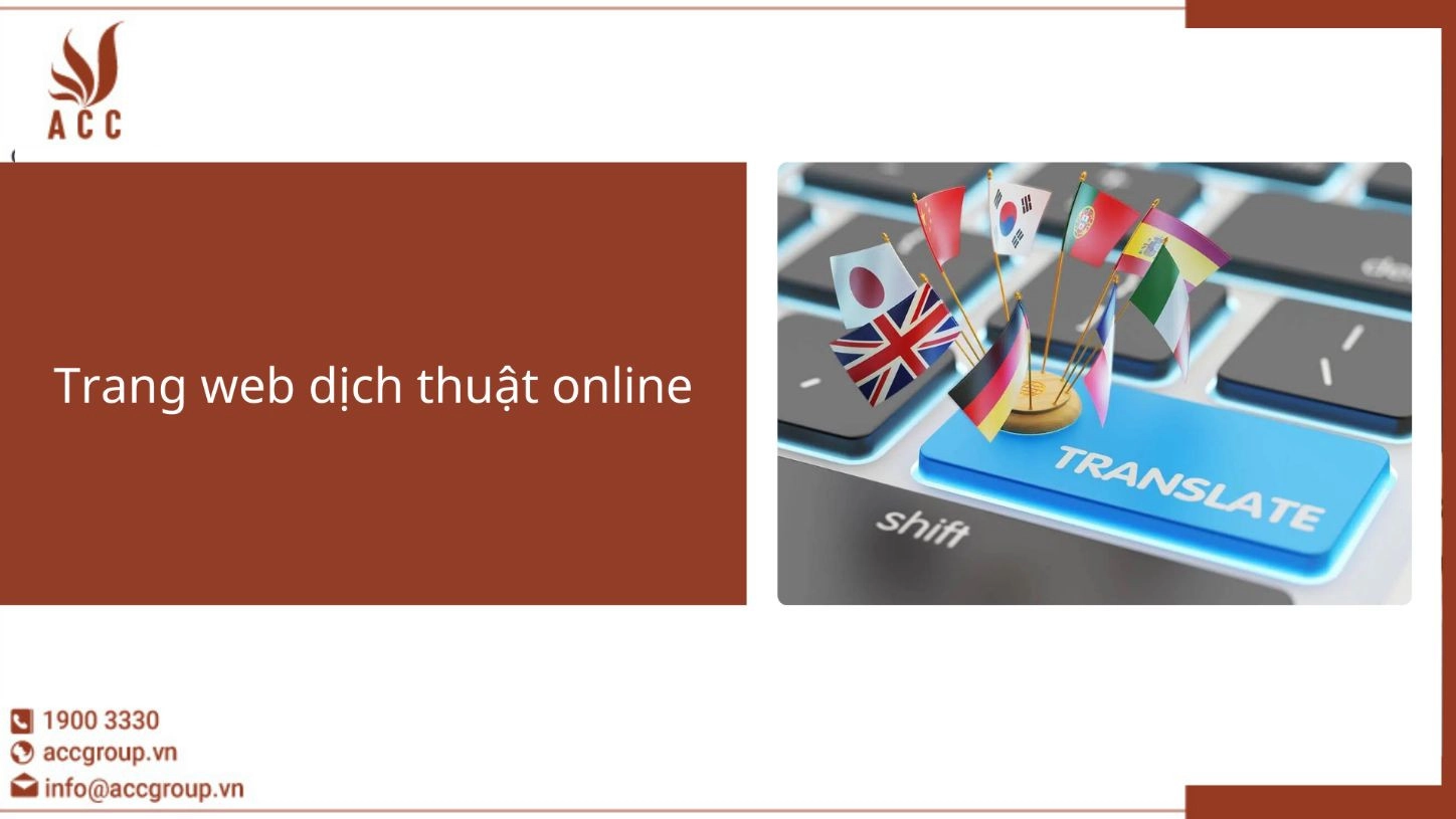 Trang web dịch thuật online