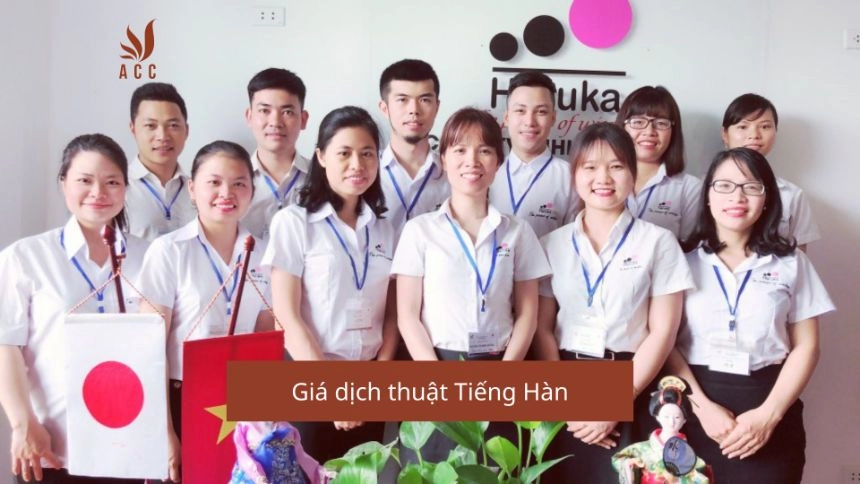 Giá dịch thuật Tiếng Hàn