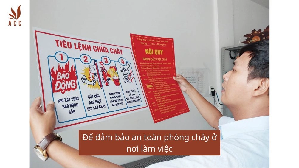 Để đảm bảo an toàn phòng cháy ở nơi làm việc