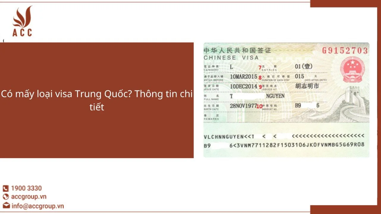 Có mấy loại visa Trung Quốc? Thông tin chi tiết