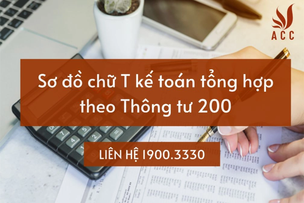 Sơ đồ chữ T kế toán tổng hợp theo Thông tư 200