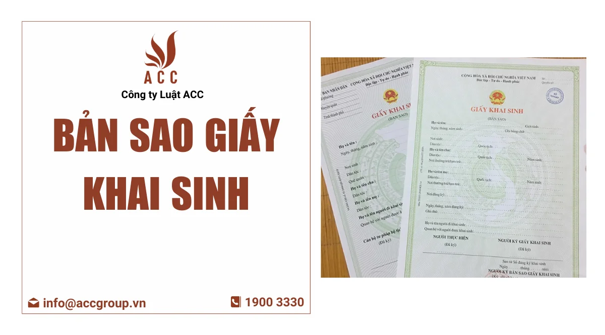 Bản sao giấy khai sinh