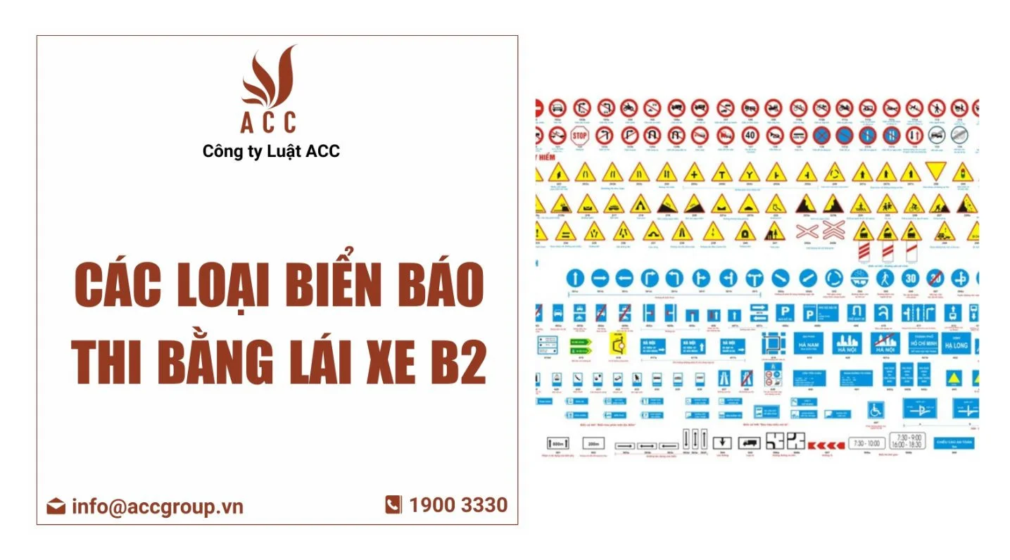 Các loại biển báo thi bằng lái xe B2