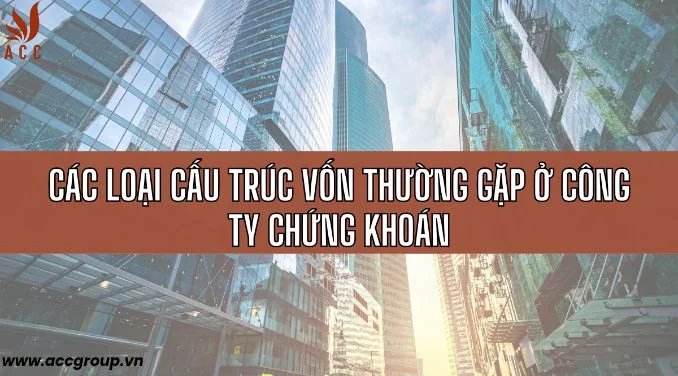 Các loại cấu trúc vốn thường gặp ở công ty chứng khoán