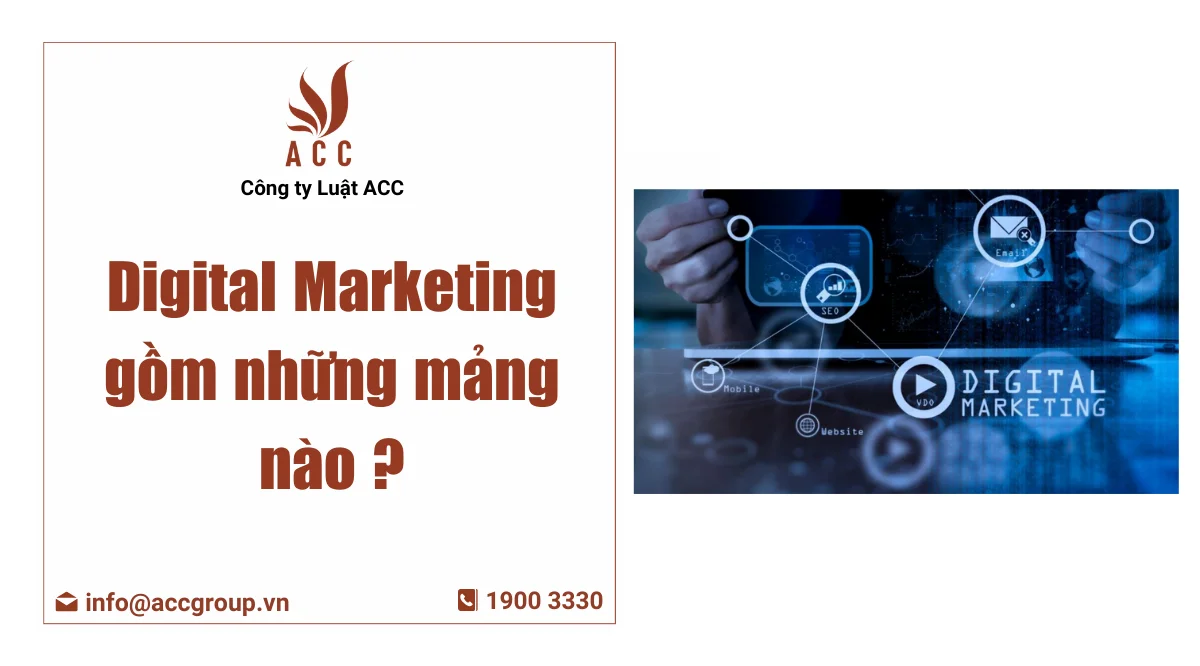 Digital Marketing gồm những mảng nào ?