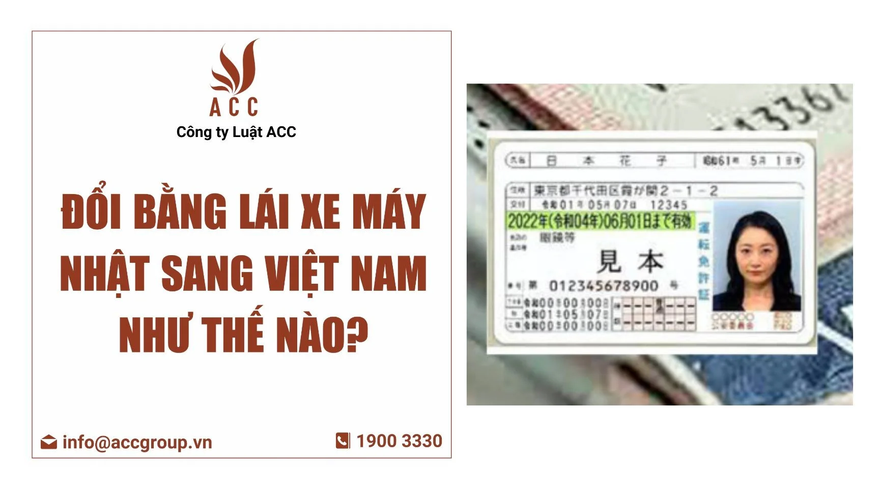 Đổi bằng lái xe máy Nhật sang Việt Nam