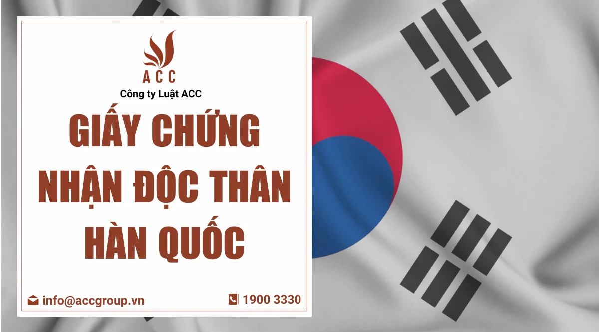 Giấy chứng nhận độc thân Hàn Quốc