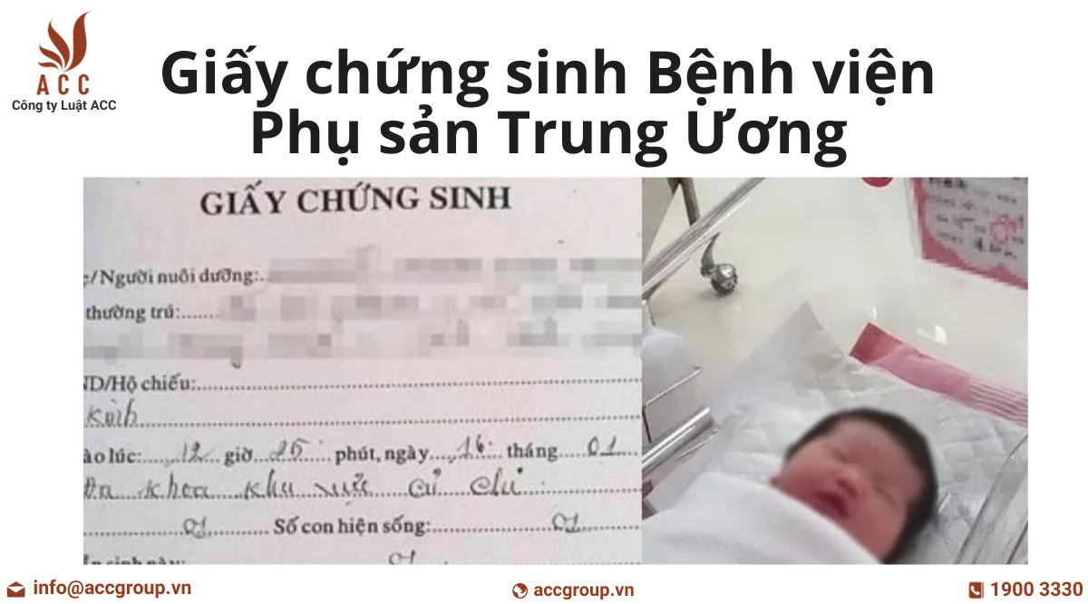 Giấy chứng sinh Bệnh viện Phụ sản Trung Ương