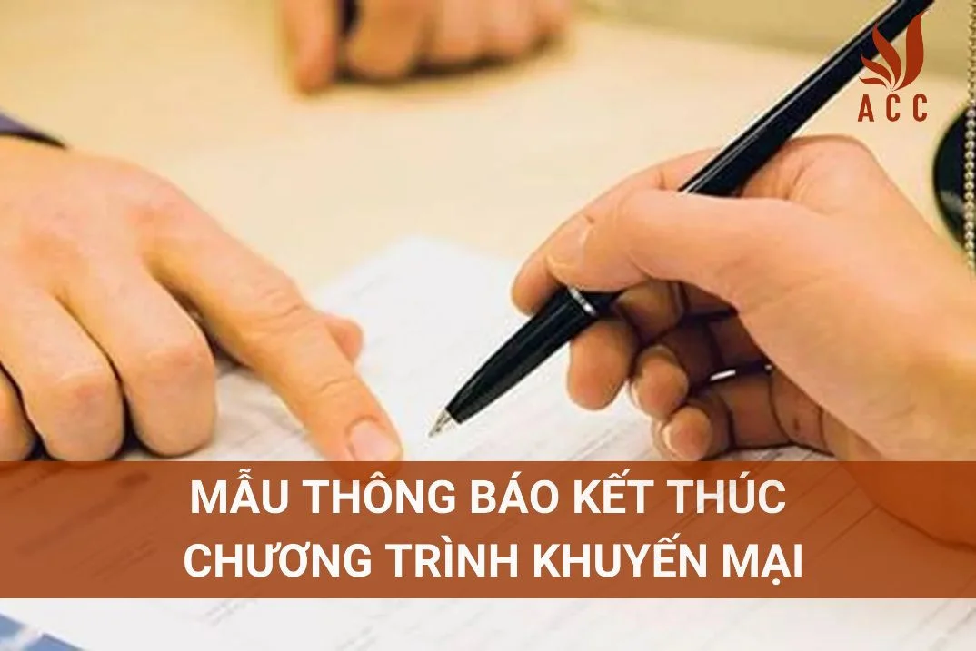 Mẫu thông báo kết thúc chương trình khuyến mại