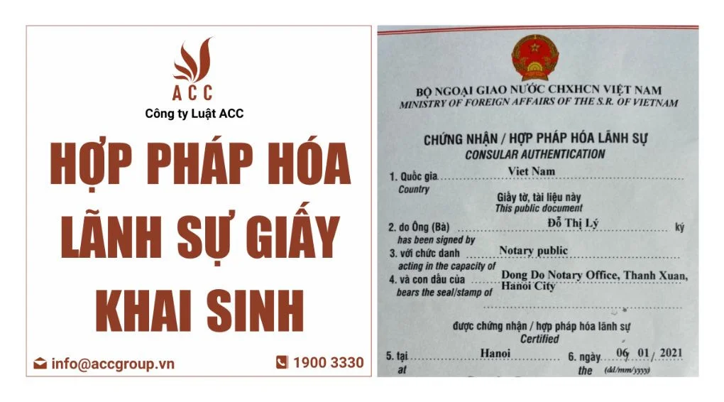 Hợp pháp hóa lãnh sự Giấy khai sinh