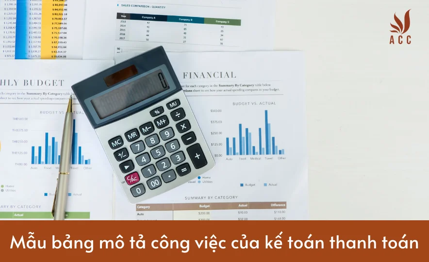 Mẫu bảng mô tả công việc của kế toán thanh toán