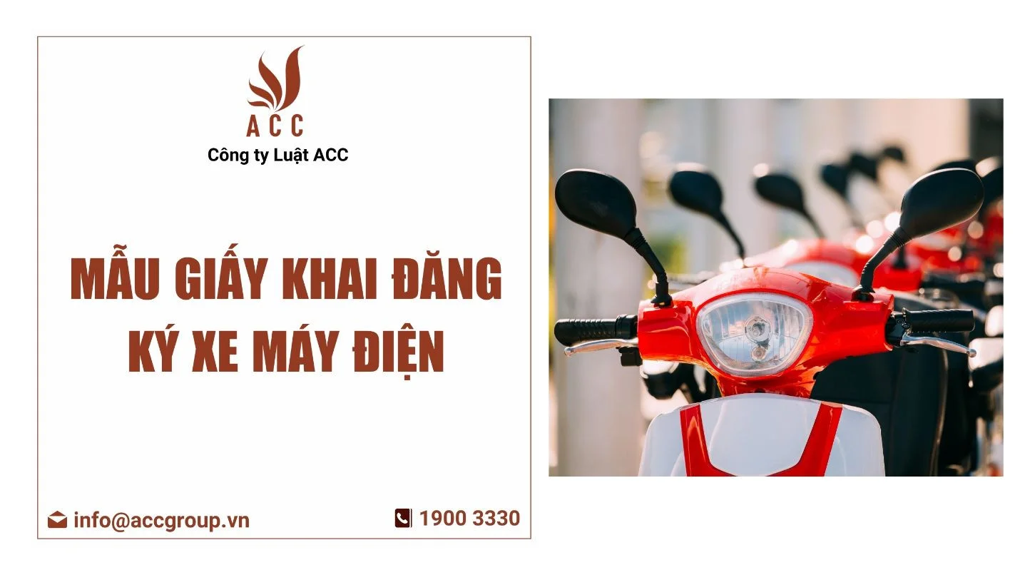 Mẫu giấy khai đăng ký xe máy điện