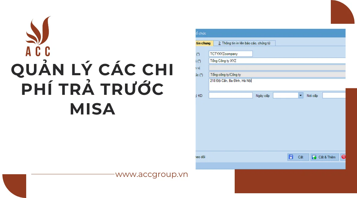 Quản lý các chi phí trả trước misa