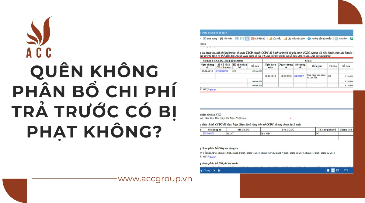 Quên không phân bổ chi phí trả trước có bị phạt không?