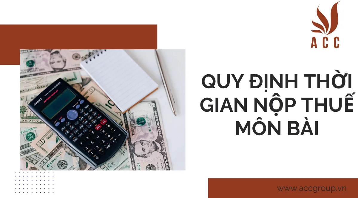 Quy định thời gian nộp thuế môn bài