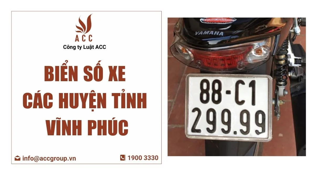 Biển số xe các huyện tỉnh Vĩnh Phúc