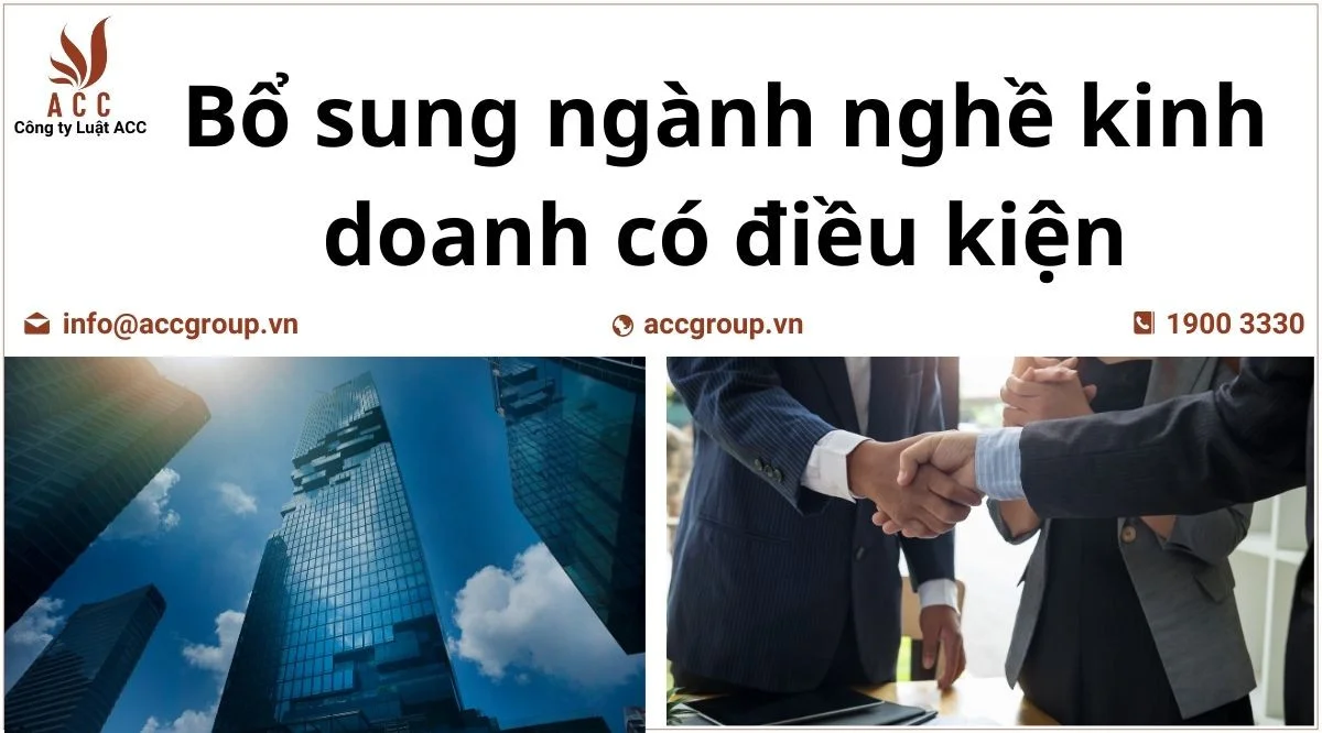 bổ sung ngành nghề kinh doanh có điều kiện