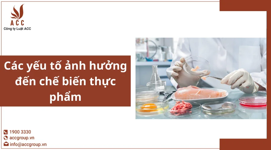 Các yếu tố ảnh hưởng đến chế biến thực phẩm