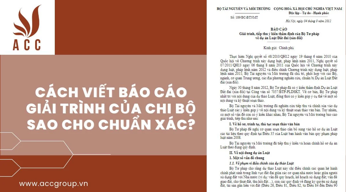 Cách viết báo cáo giải trình của chi bộ sao cho chuẩn xác?