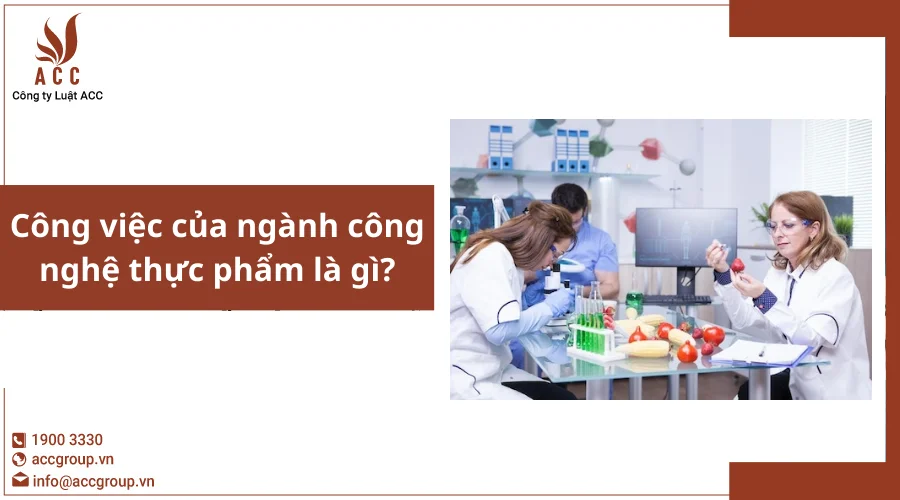 Công việc của ngành công nghệ thực phẩm là gì?