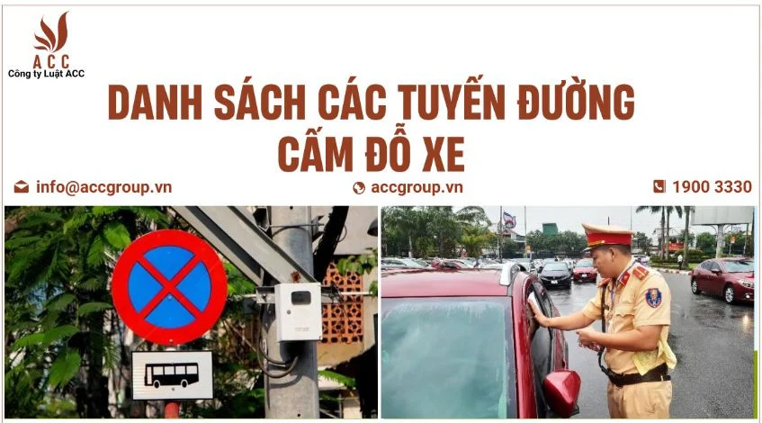 Danh sách các tuyến đường cấm đỗ xe