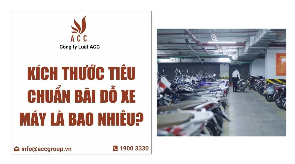 Kích thước bãi đỗ xe máy