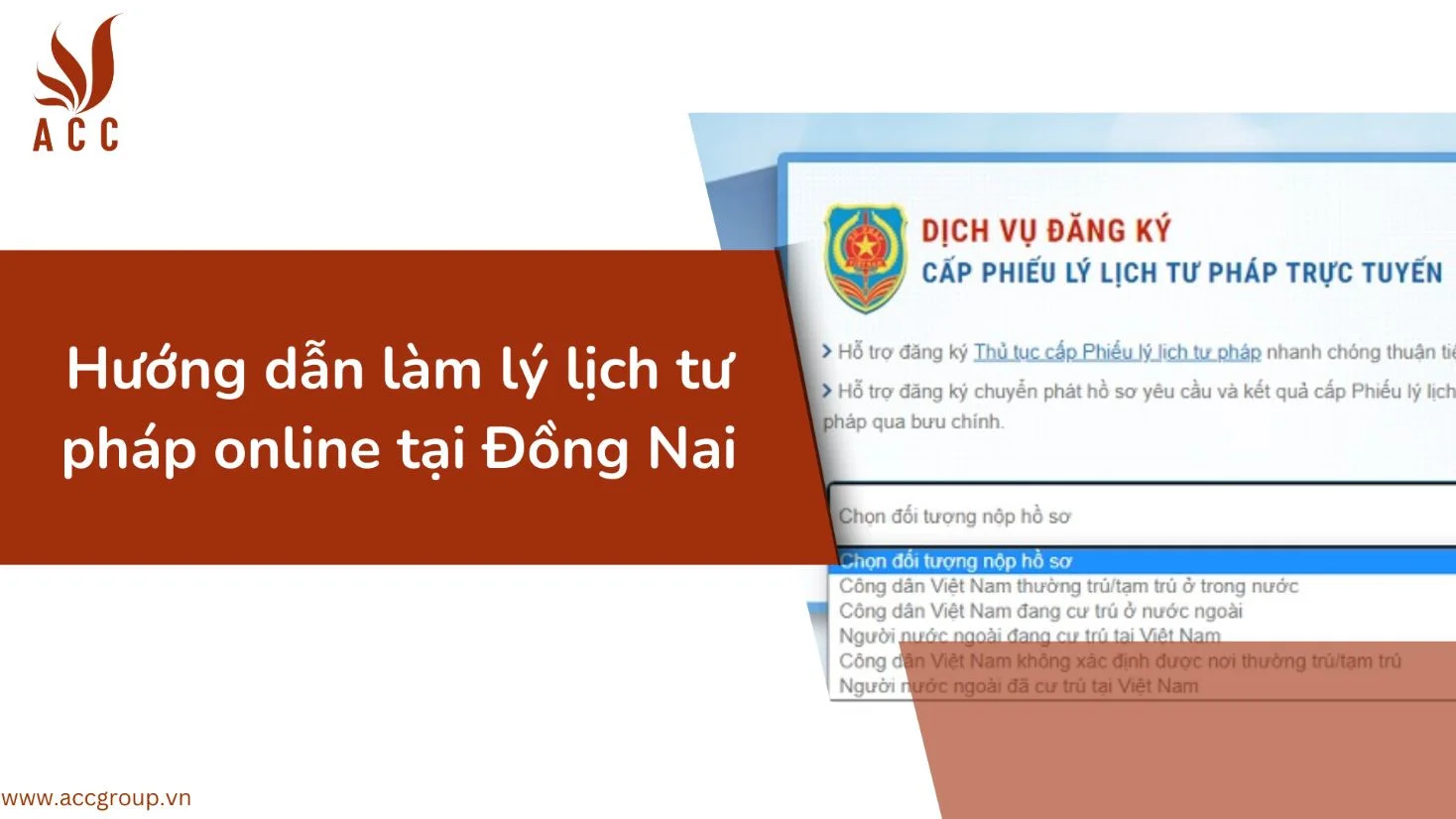 Hướng dẫn làm lý lịch tư pháp online tại Đồng Nai