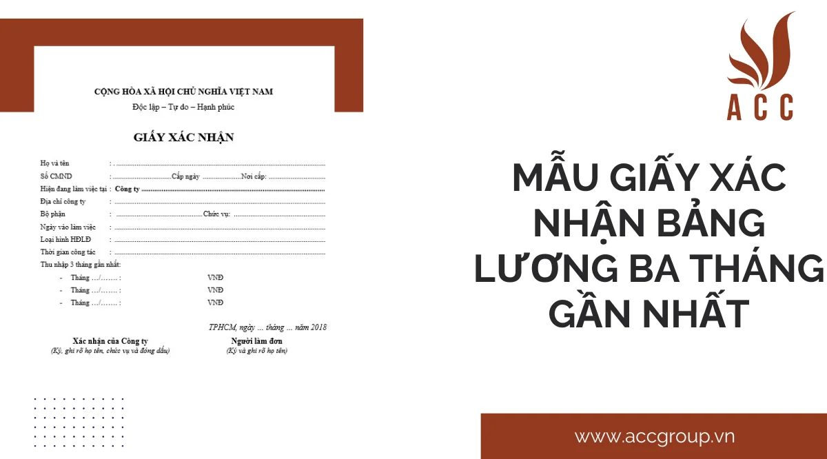 7 Mẫu giấy xác nhận bảng lương 3 tháng gần nhất