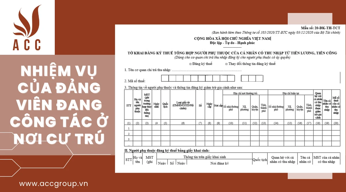  Nhiệm vụ của Đảng viên đang công tác ở nơi cư trú