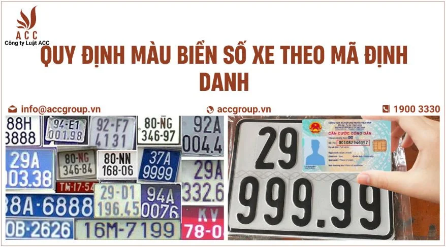 Quy định màu biển số xe theo mã định danh