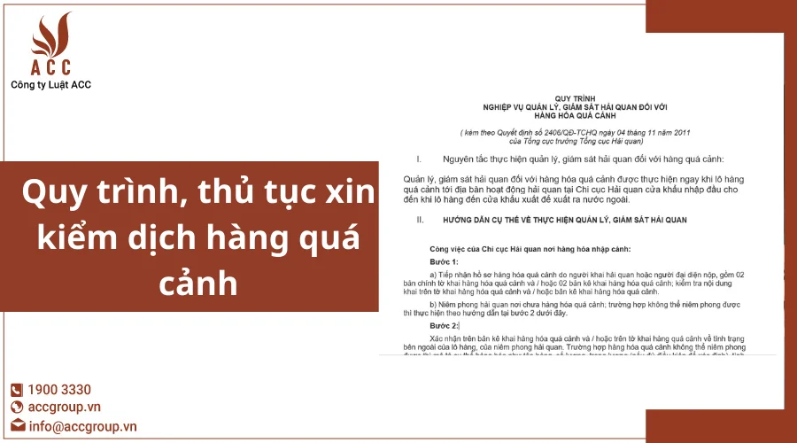 Quy trình, thủ tục xin kiểm dịch hàng quá cảnh