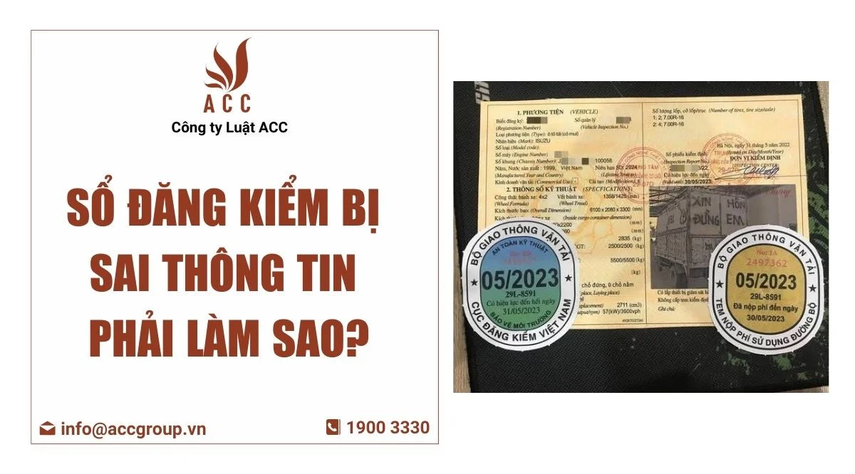 sổ đăng kiểm bị sai thông tin