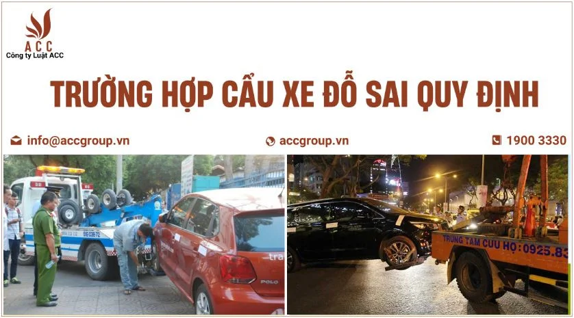 Trường hợp cẩu xe đỗ sai quy định