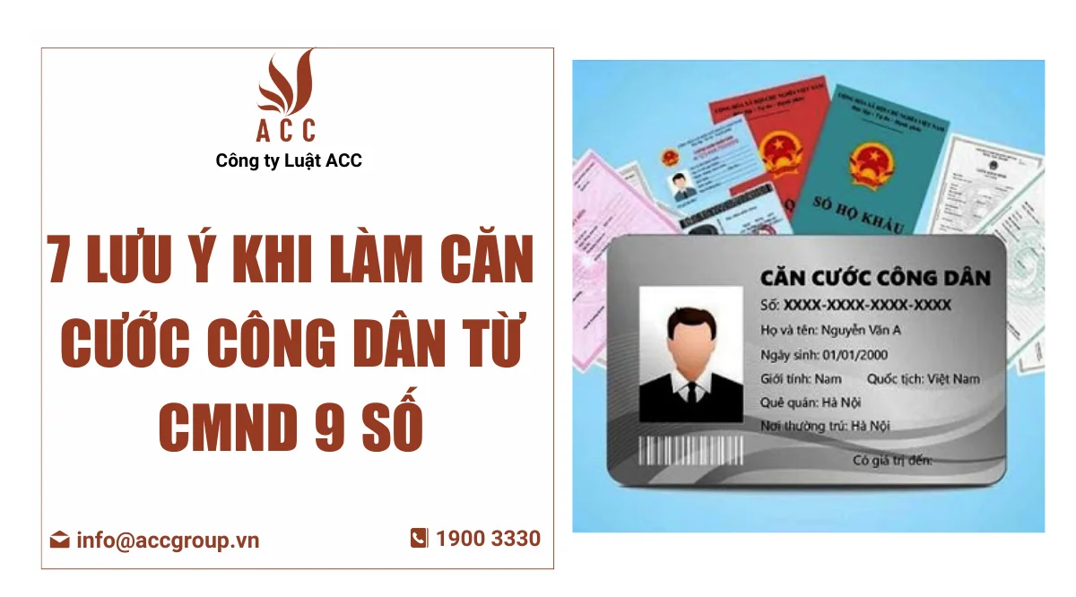 7 lưu ý khi làm căn cước công dân từ cmnd 9 số