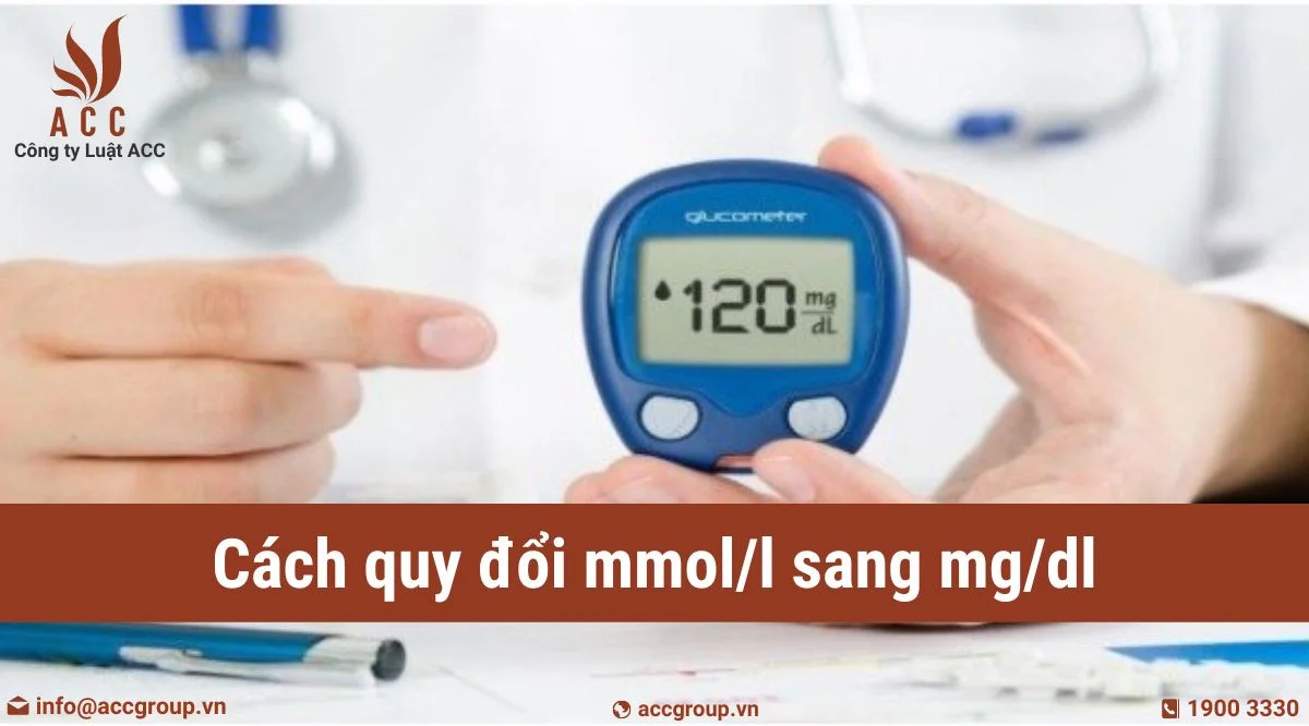 Cách quy đổi mmol/l sang mg/dl
