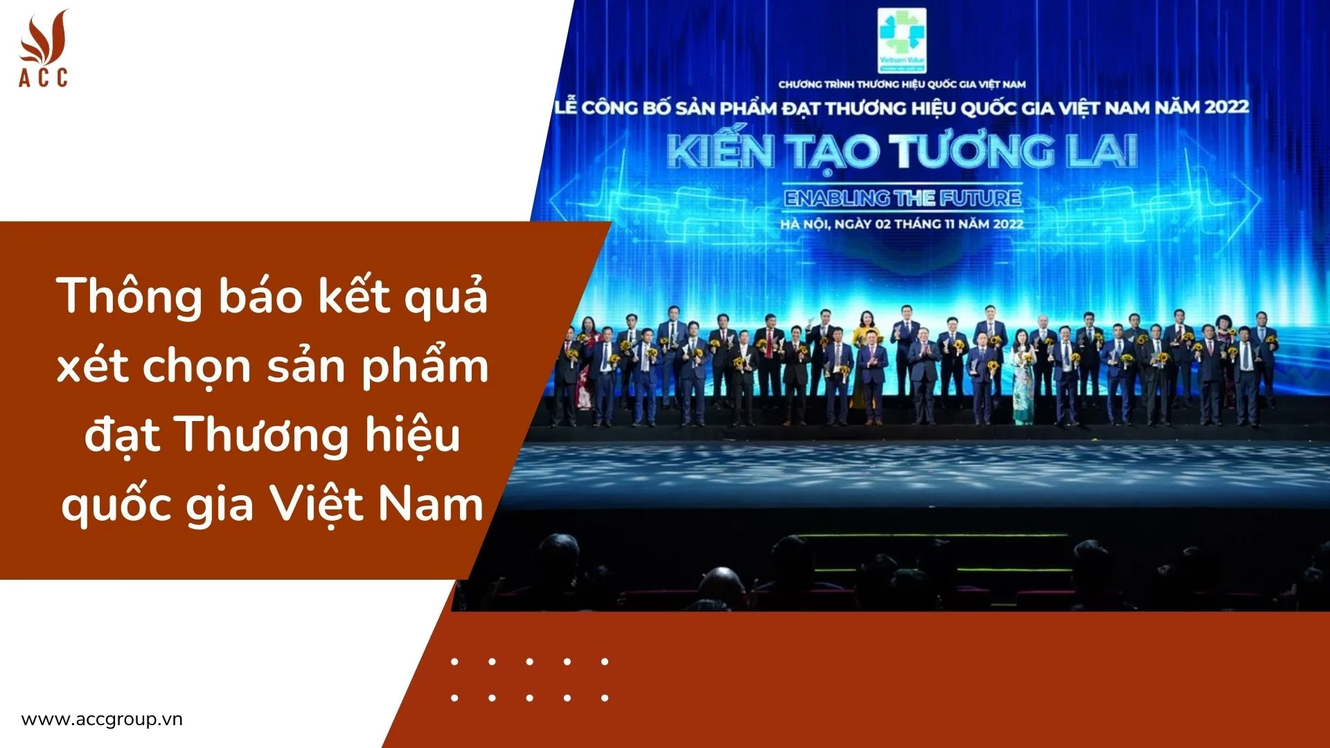 Thông báo kết quả xét chọn sản phẩm đạt Thương hiệu quốc gia Việt Nam