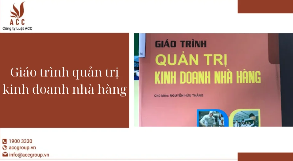 Giáo trình quản trị kinh doanh nhà hàng