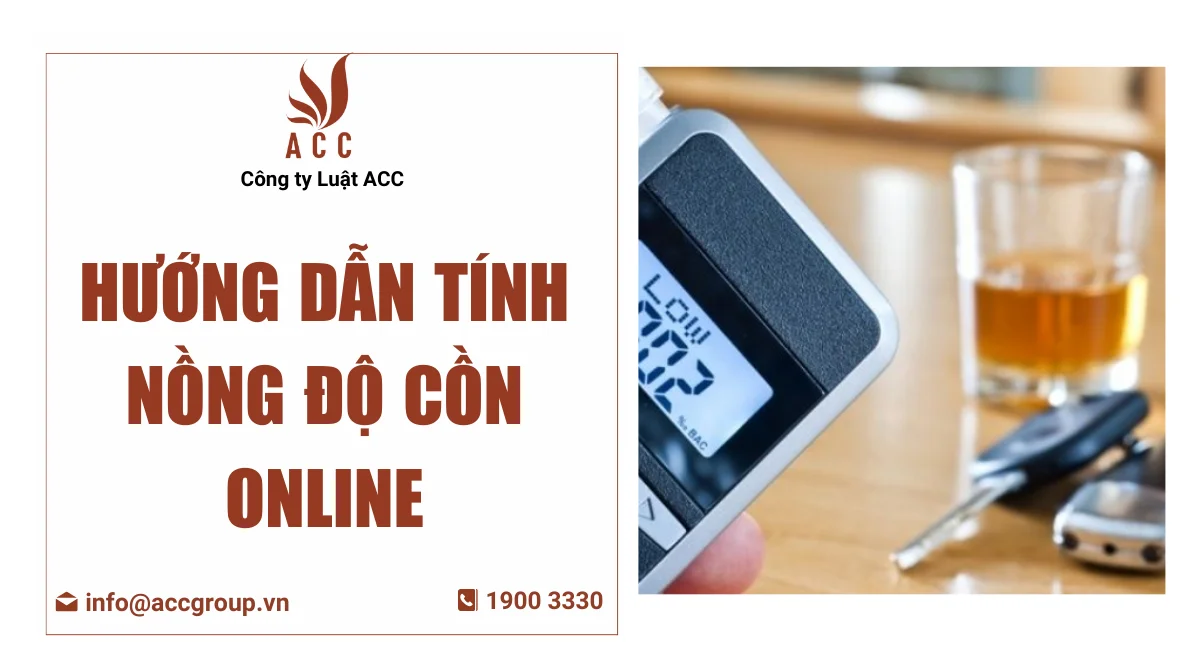 Hướng dẫn tính nồng độ cồn online