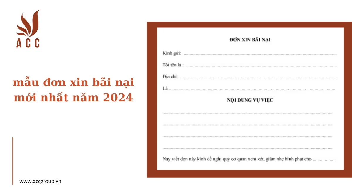 Mẫu đơn xin bãi nại mới nhất năm 2024