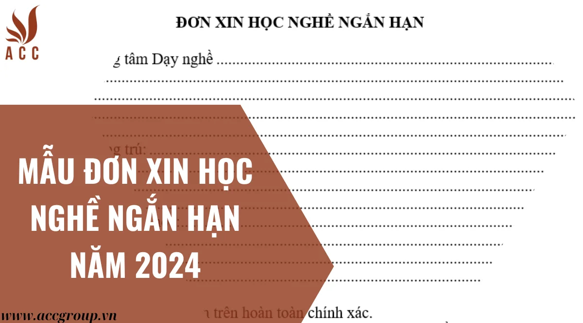 Mẫu đơn xin học nghề ngắn hạn năm 2024