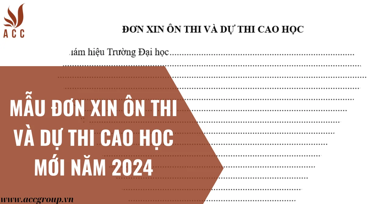 Mẫu đơn xin ôn thi và dự thi cao học mới năm 2024