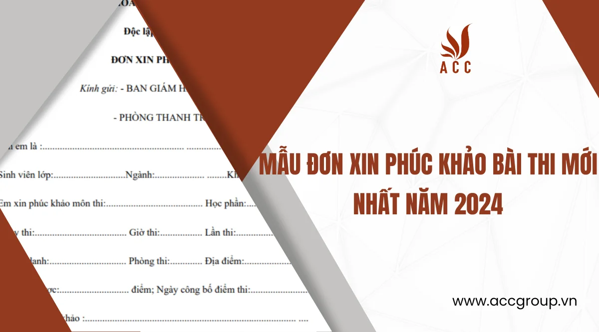 Mẫu đơn xin phúc khảo bài thi mới nhất năm 2024