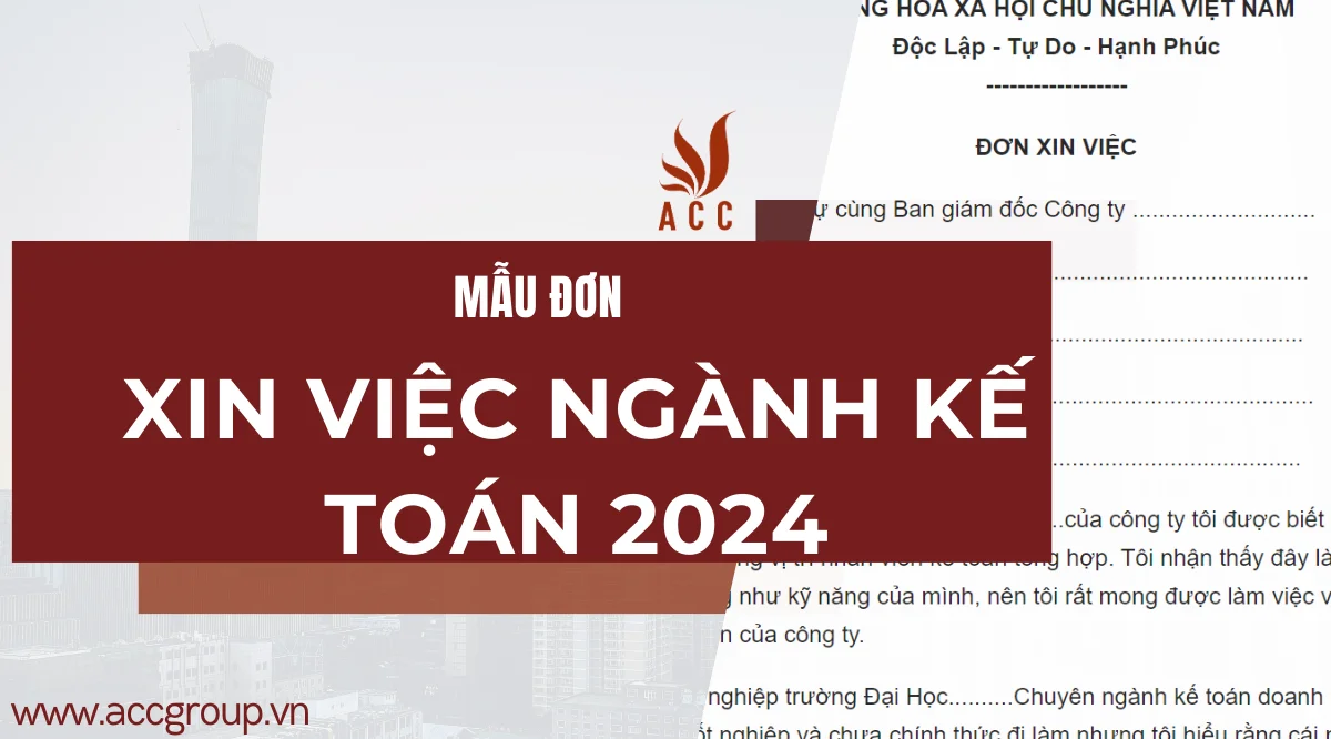 Mẫu đơn xin việc ngành kế toán 2024