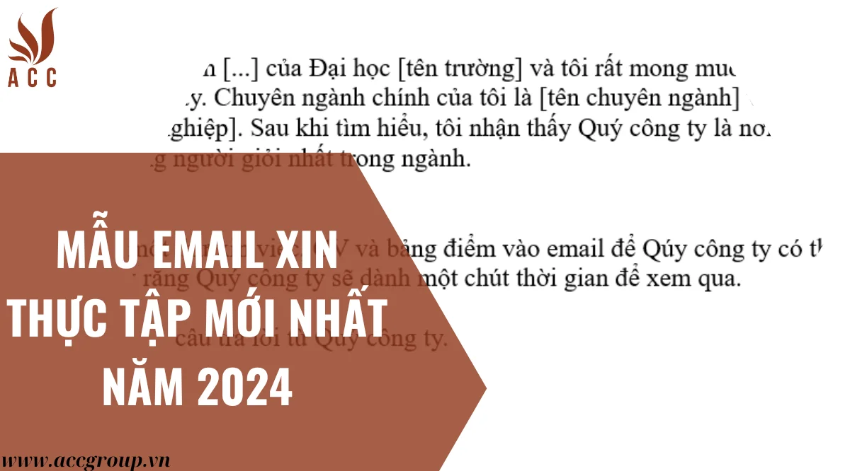 Mẫu emai xin thực tập mới nhất năm 2024