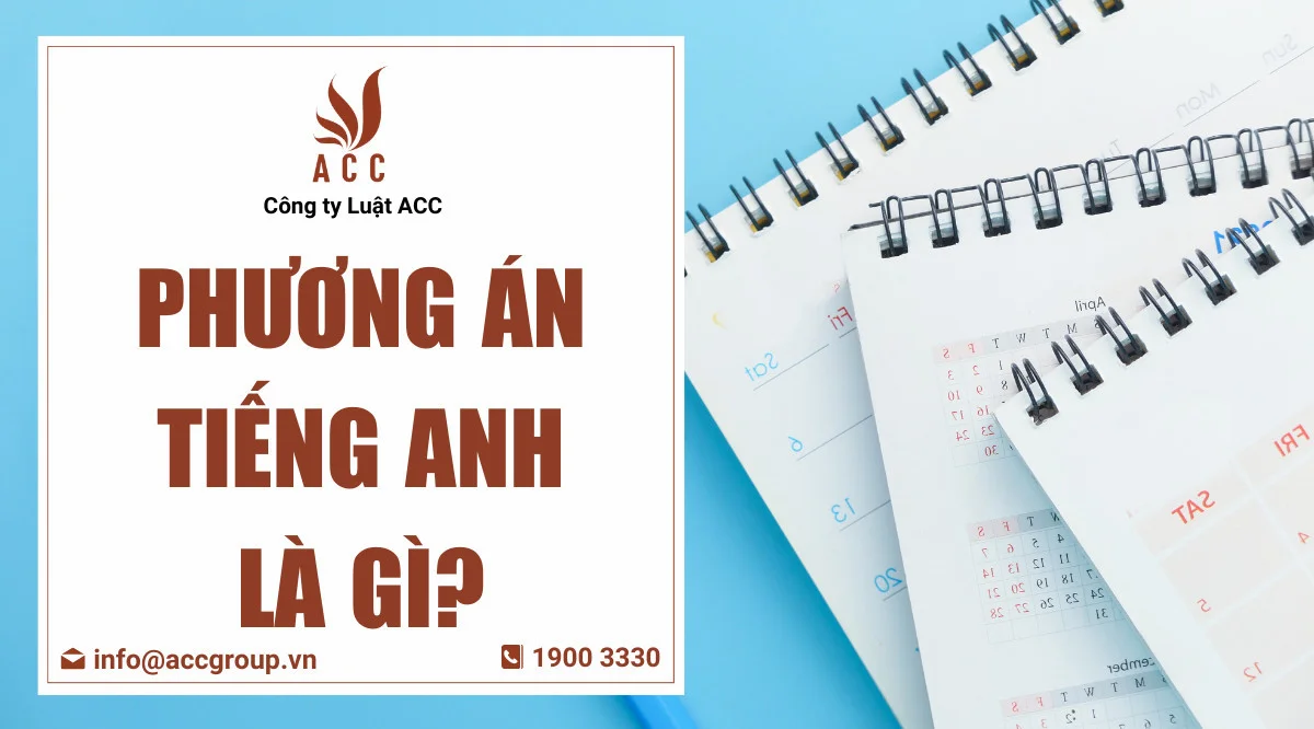 Phương án tiếng Anh là gì?